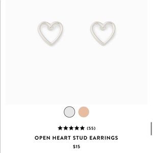 Pura vida open heart stud earrings
